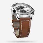 IWC Ingenieur Chronograph Custom Stainless Steel / Silver-Black-Black / Calf