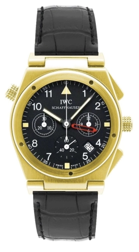 IWC IW3815-06 : Ingenieur Mecaquartz Chronograph Alarm Yellow Gold / Black / Strap