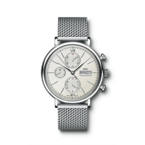 IWC IW3910-09 : Portofino Chronograph Stainless Steel / Silver / Milanese