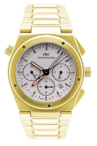 IWC IW9515-02 : Ingenieur Mecaquartz Chronograph Alarm Yellow Gold / White / Bracelet