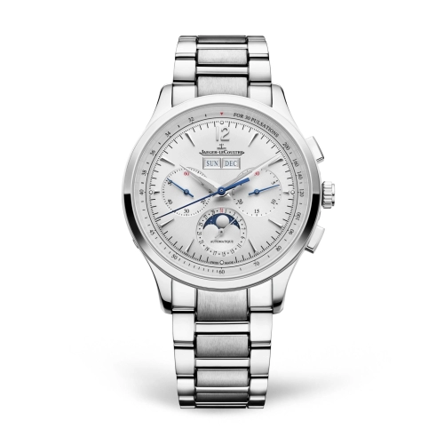 Jaeger-LeCoultre Q4138130 : Master Control Chronograph Calendar Stainless Steel / Silver / Strap + Bracelet