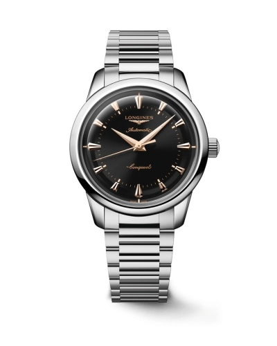 Longines L1.650.4.52.6 : Conquest Heritage 40 Stainless Steel / Black / Bracelet