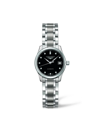 Longines L2.128.4.57.6 : Master Collection Date 25.5 Stainless Steel / Black / Bracelet