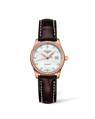 Longines L2.257.9.87.3 : Master Collection Date 29 Pink Gold Diamond