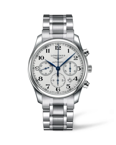 Longines L2.759.4.78.6 : Master Collection 42 Chronograph Stainless Steel / Silver-Arabic / Bracelet