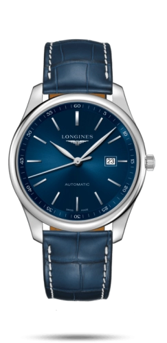 Longines L2.893.4.92.0 : Master Collection 42 Date Stainless Steel / Blue / Alligator