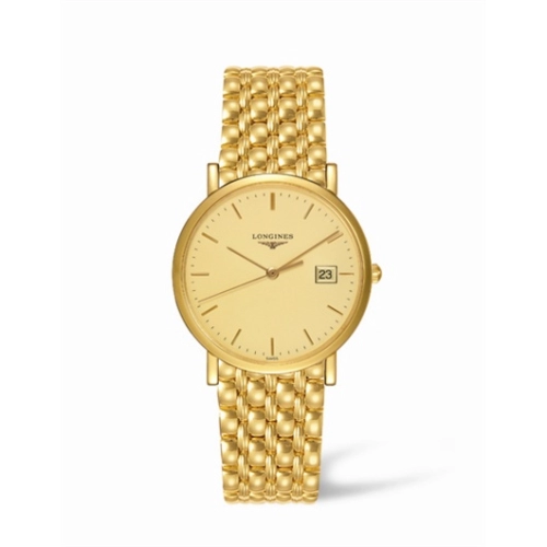 Longines L4.777.6.12.6 : Presence 34 Quartz Gold