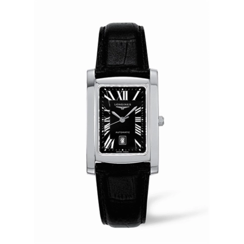 Longines L5.657.4.79.2 : DolceVita 26 Automatic Stainless Steel Black Roman