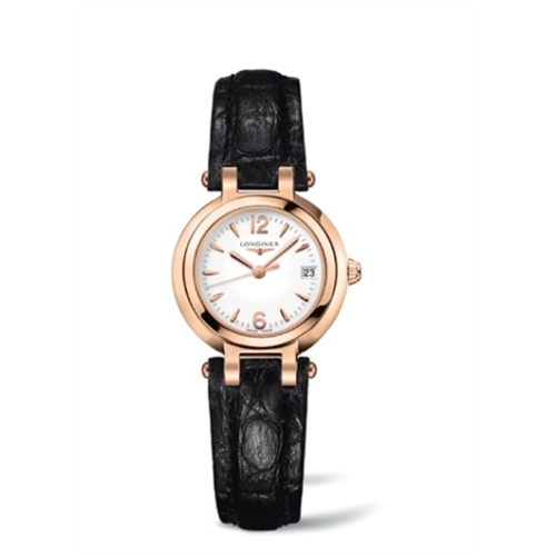 Longines L8.110.8.16.2 : PrimaLuna Quartz 26.5 Pink Gold / White