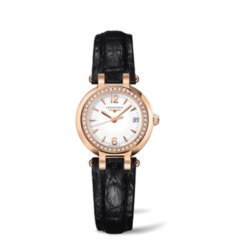 Longines L8.110.9.16.2 : PrimaLuna Quartz 26.5 Pink Gold / Diamond / White