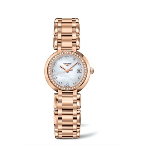 Longines L8.110.9.87.6 : PrimaLuna Quartz 26.5 Pink Gold / Diamond / MOP / Bracelet