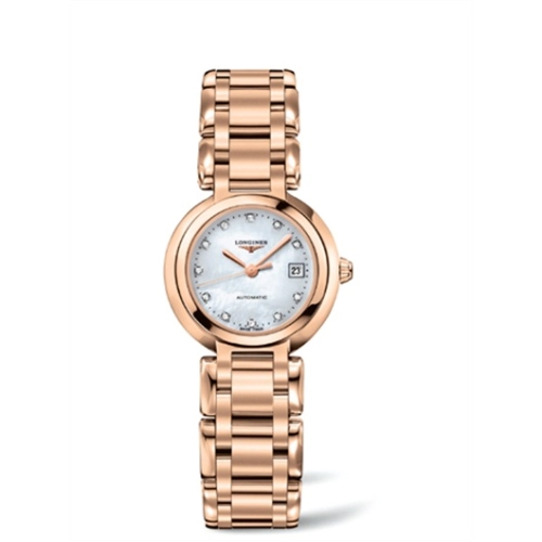 Longines L8.111.8.87.6 : PrimaLuna Automatic 26.5 Pink Gold MOP