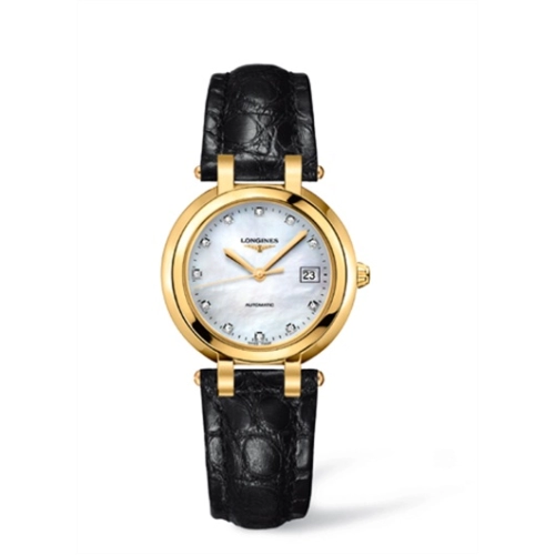 Longines L8.113.6.87.2 : PrimaLuna Automatic 30 Yellow Gold Strap MOP