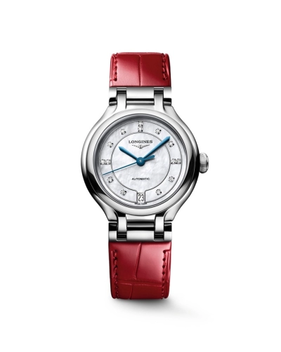 Longines L8.124.4.87.2 : PrimaLuna 34 Automatic Stainless Steel / MOP