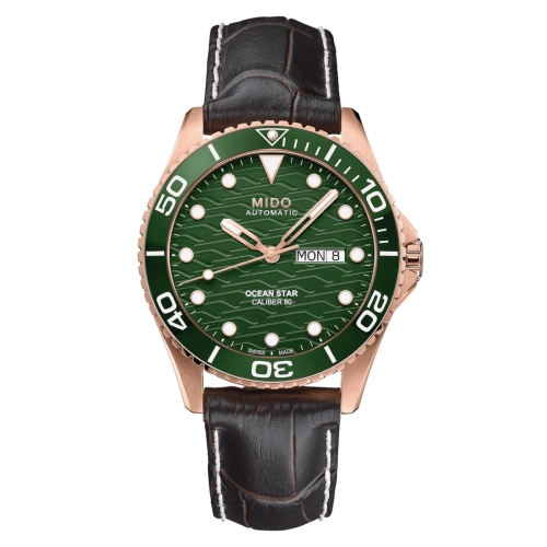 Mido M042.430.36.091.00 : Ocean Star 200C Rose Gold / Green