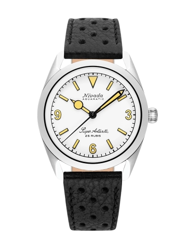 Nivada Grenchen 32066A10 : Super Antarctic 3.6.9. White - Beige Luminous / Stainless Steel / Black Racing