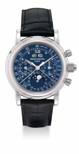 Patek Philippe 5004P_Blue_Roman : Perpetual Calendar Split Seconds Chronograph 5004P Blue