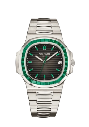 Patek Philippe 5711/113P-001 : Nautilus 5711 Platinum - Emerald / Grey
