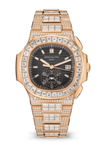 Patek Philippe 5980/1400R-011 : Nautilus 5980 Rose Gold - Diamond / Black