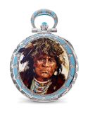 Patek Philippe Pocket Watch Lepine White Gold / Portrait of an Indian