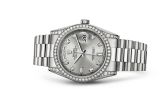 Rolex Day-Date 36 White Gold Diamonds / President / Silver Diamond