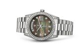 Rolex Day-Date 36 White Gold Diamonds / President  / Black MOP