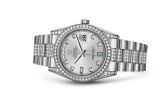 Rolex Day-Date 36 White Gold Diamonds / President Diamond / Rhodium Diamond Emerald