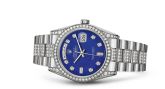 Rolex Day-Date 36 White Gold Diamonds / President Diamond / Lapis