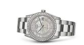 Rolex Day-Date 36 White Gold Diamonds / Oyster / MOP Carousel