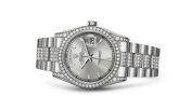 Rolex Day-Date 36 White Gold Diamonds / President Diamond / Silver