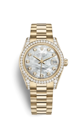 Rolex 178158-0008 : Datejust 31 Yellow Gold Diamond / President / MOP