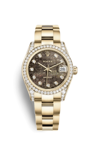 Rolex 178158-0043 : Datejust 31 Yellow Gold Diamond / Oyster / Black MOP Computer
