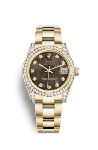 Rolex 178158-0056 : Datejust 31 Yellow Gold Diamond / Oyster / Black MOP