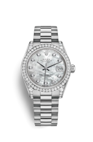 Rolex 178159-0001 : Datejust 31 White Gold Diamond / President / MOP