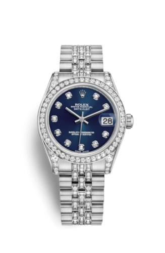 Rolex 178159-0059 : Datejust 31 White Gold Diamond / Jubilee Diamond / Blue Diamond