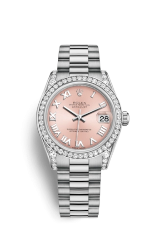 Rolex 178159-0071 : Datejust 31 White Gold Diamond / President / Pink Roman