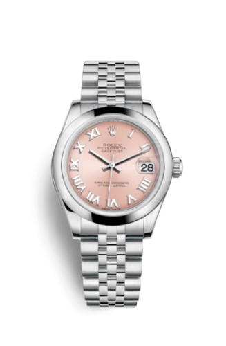 Rolex 178240-0033 : Datejust 31 Stainless Steel Domed / Jubilee / Pink Roman
