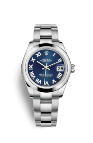 Rolex 178240-0036 : Datejust 31 Stainless Steel Domed / Oyster / Blue Roman