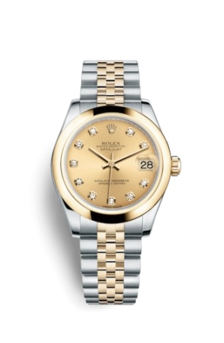 Rolex 178243-0037 : Datejust 31 Rolesor Yellow  Domed / Jubilee / Champagne Diamond