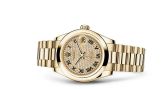 Rolex Datejust 31 Yellow Gold Domed / President / Paved Roman