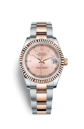 Rolex 178271-0001 : Datejust 31 Rolesor Everose Fluted / Oyster / Pink