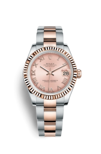 Rolex 178271-0062 : Datejust 31 Rolesor Everose Fluted / Oyster / Pink Roman