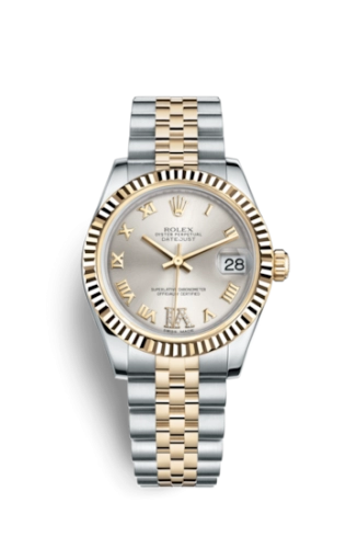 Rolex 178273-0091 : Datejust 31 Rolesor Yellow Fluted / Jubilee / Silver Roman