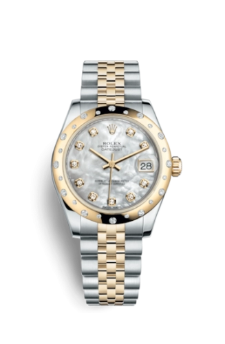 Rolex 178343-0017 : Datejust 31 Rolesor Yellow Domed Diamond / Jubilee / MOP Diamond