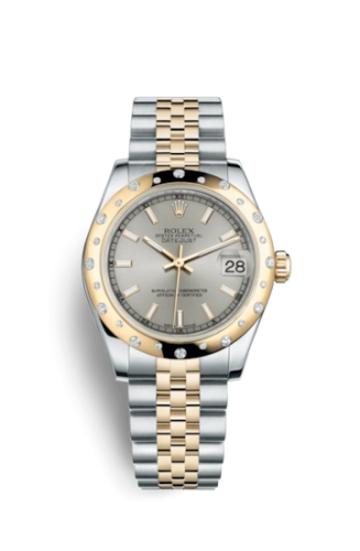 Rolex 178343-0028 : Datejust 31 Rolesor Yellow Domed Diamond / Jubilee / Silver