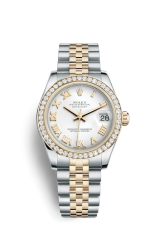 Rolex 178383-0012 : Datejust 31 Rolesor Yellow Diamond / Jubilee / White Roman