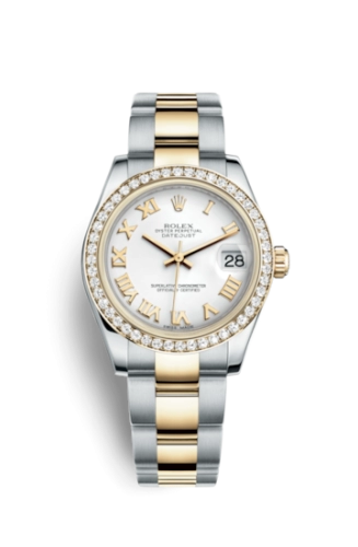 Rolex 178383-0024 : Datejust 31 Rolesor Yellow Diamond / Oyster / White Roman