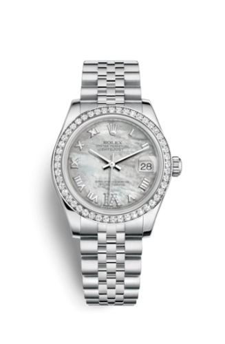 Rolex 178384-0040 : Datejust 31 Stainless Steel Diamond / Jubilee / MOP - Roman