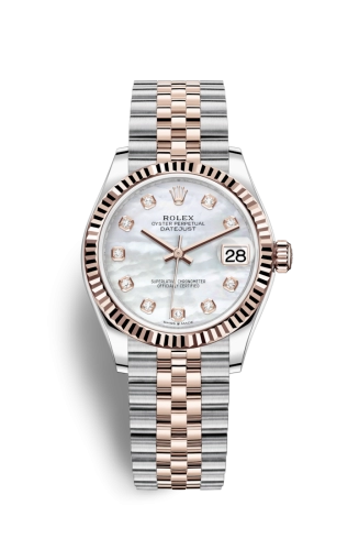 Rolex 278271-0026 : Datejust 31 Stainless Steel / Rose Gold / Fluted / MOP / Jubilee