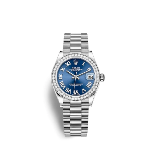 Rolex 278289RBR-0023 : Datejust 31 White Gold / Diamond / Blue - Roman